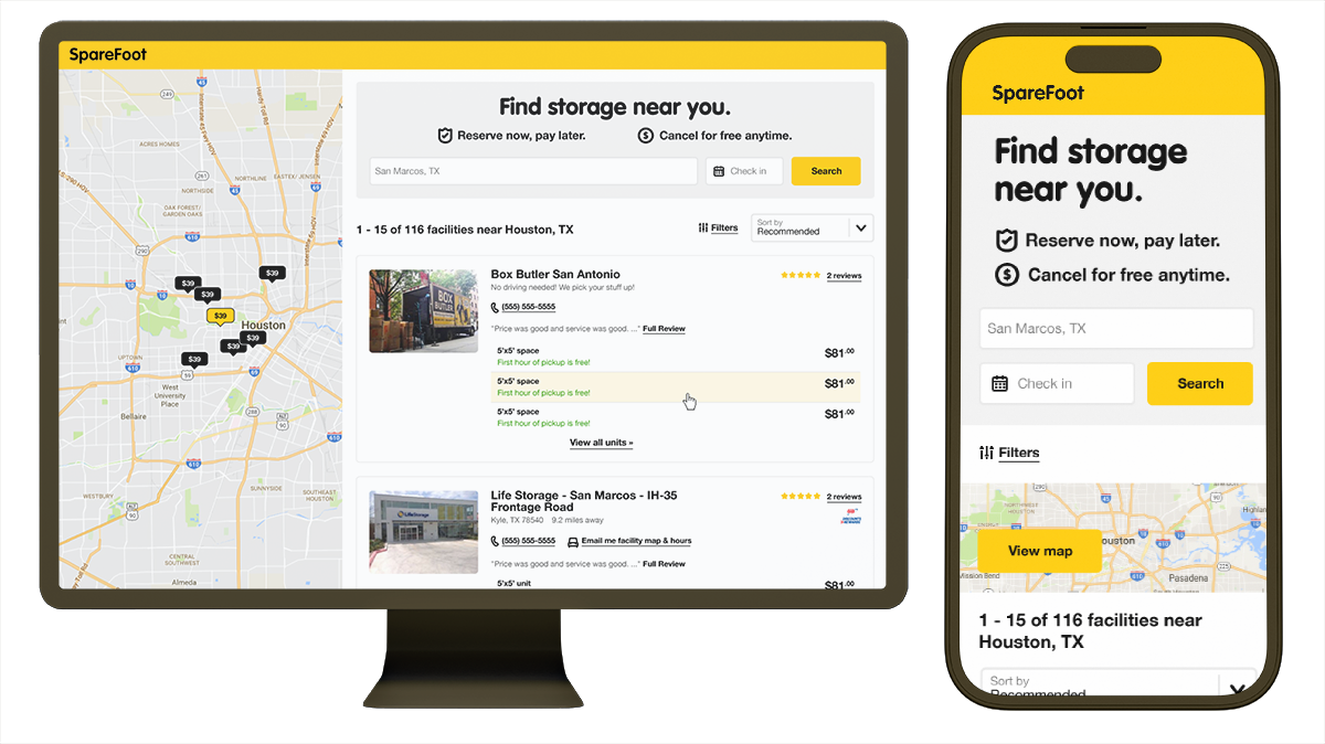 SpareFoot pattern library